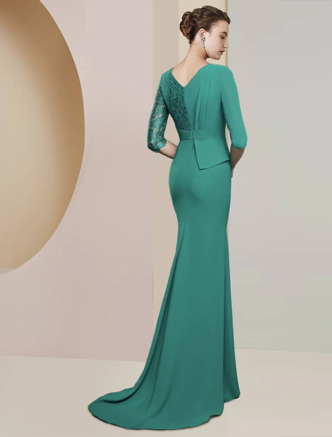 Sheath V-Neck Chiffon Floor-Length Wedding Dress - Chloe Dress