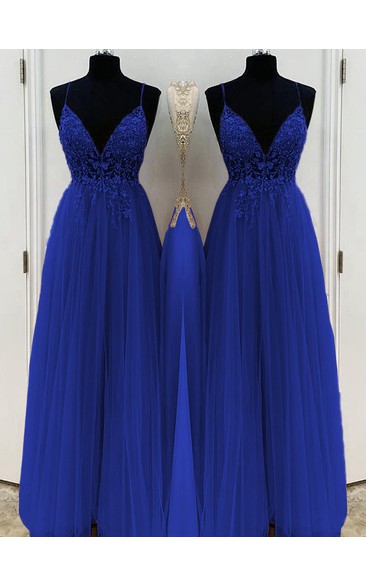 A-Line Chiffon Sleeveless Beaded Floor-Length Prom Dress - Chloe Dress
