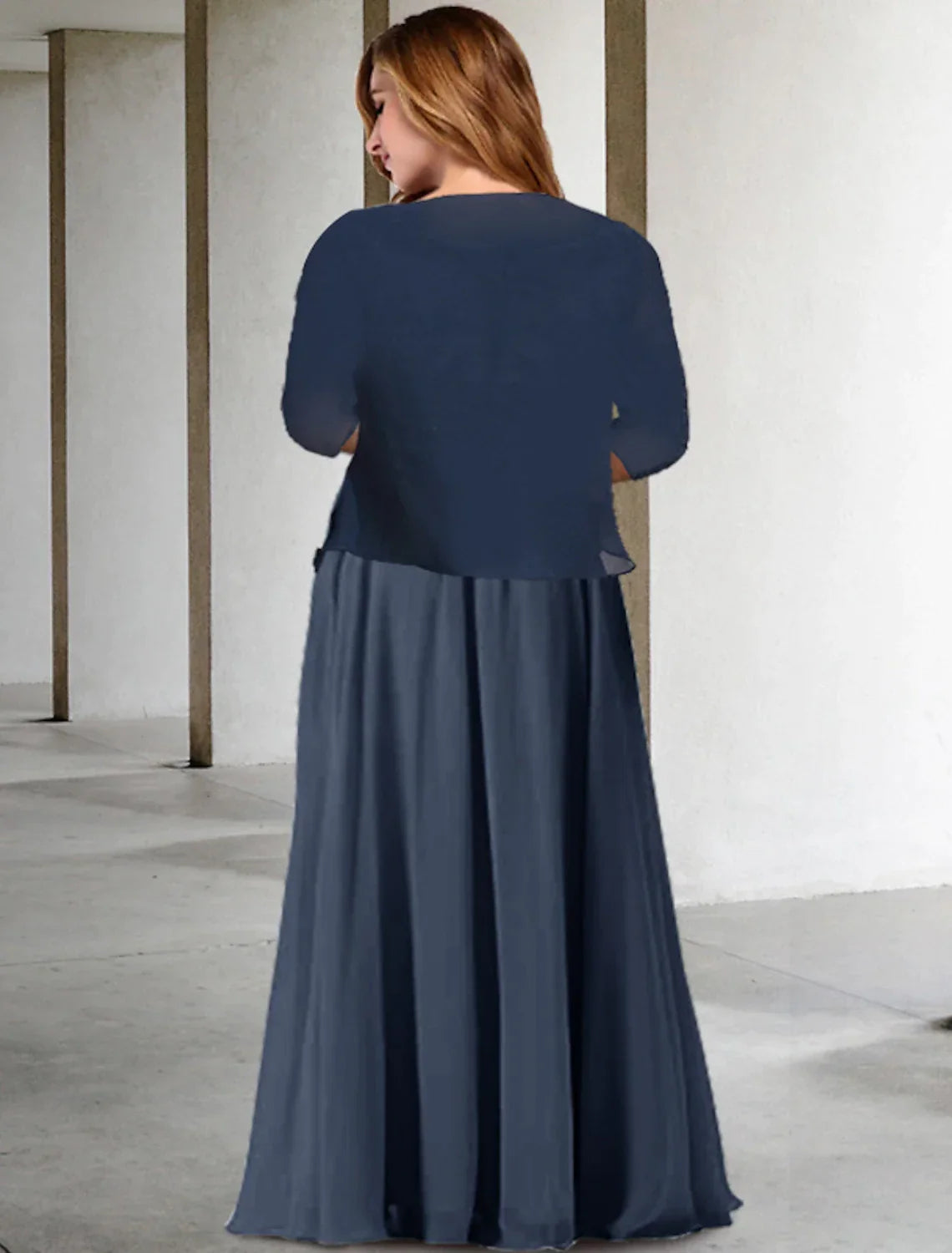 A-Line V-Neck Chiffon Pleated Floor-Length Formal Dress - Chloe Dress