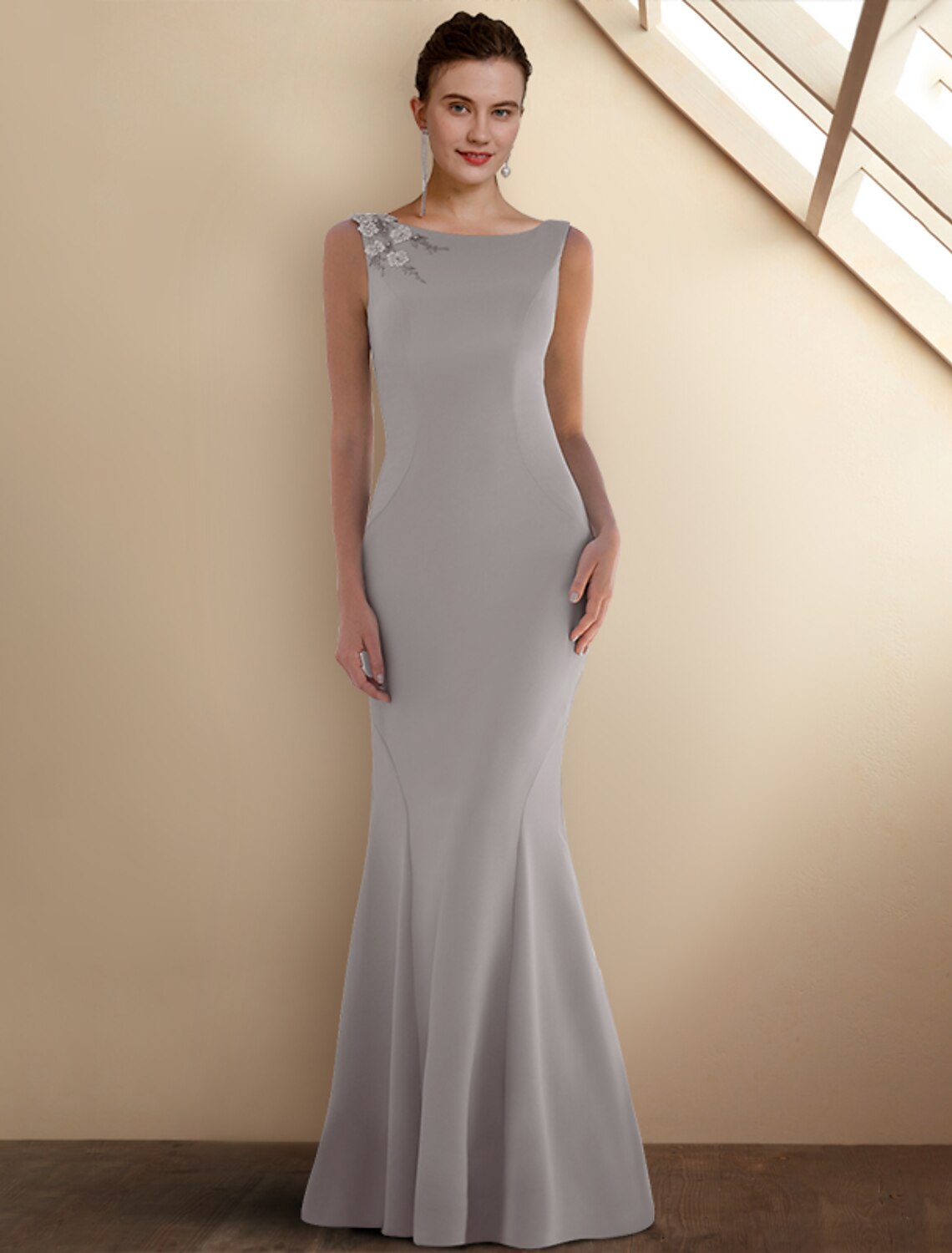 Mermaid Chiffon Sleeveless Train Mini Dress - Chloe Dress