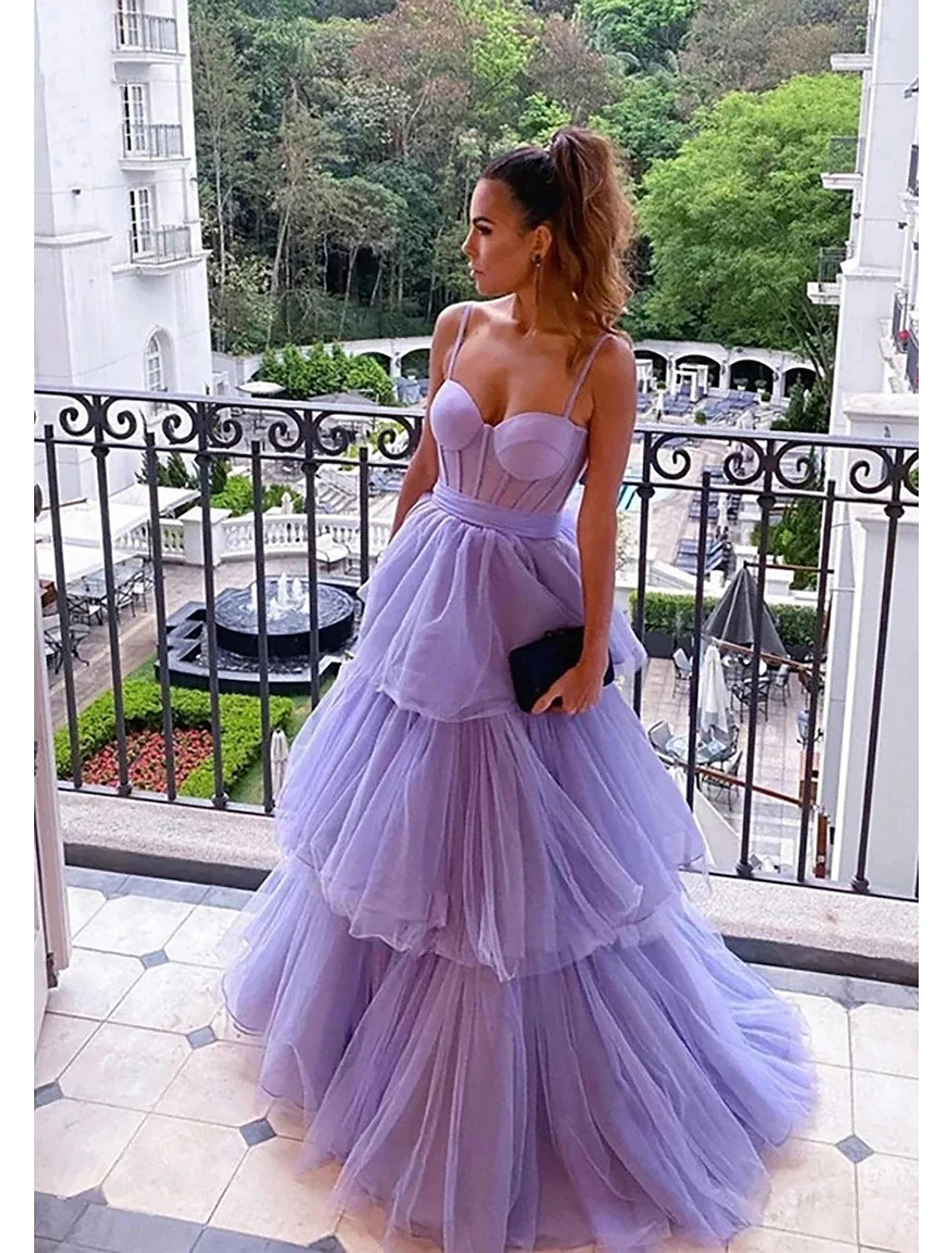 Ball Gown Sweetheart Tulle Sleeveless Backless Pleated Floor-Length Prom Gown - Chloe Dress