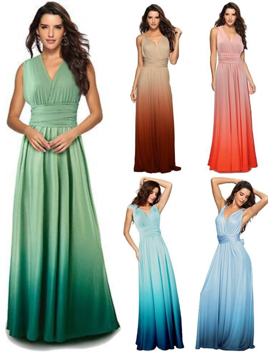 A-Line V-Neck Sleeveless Floor-Length Wedding Dress - Chloe Dress