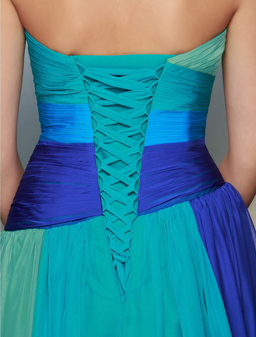 A-Line Sweetheart Chiffon Sleeveless Backless Floor-Length Prom Dress - Chloe Dress