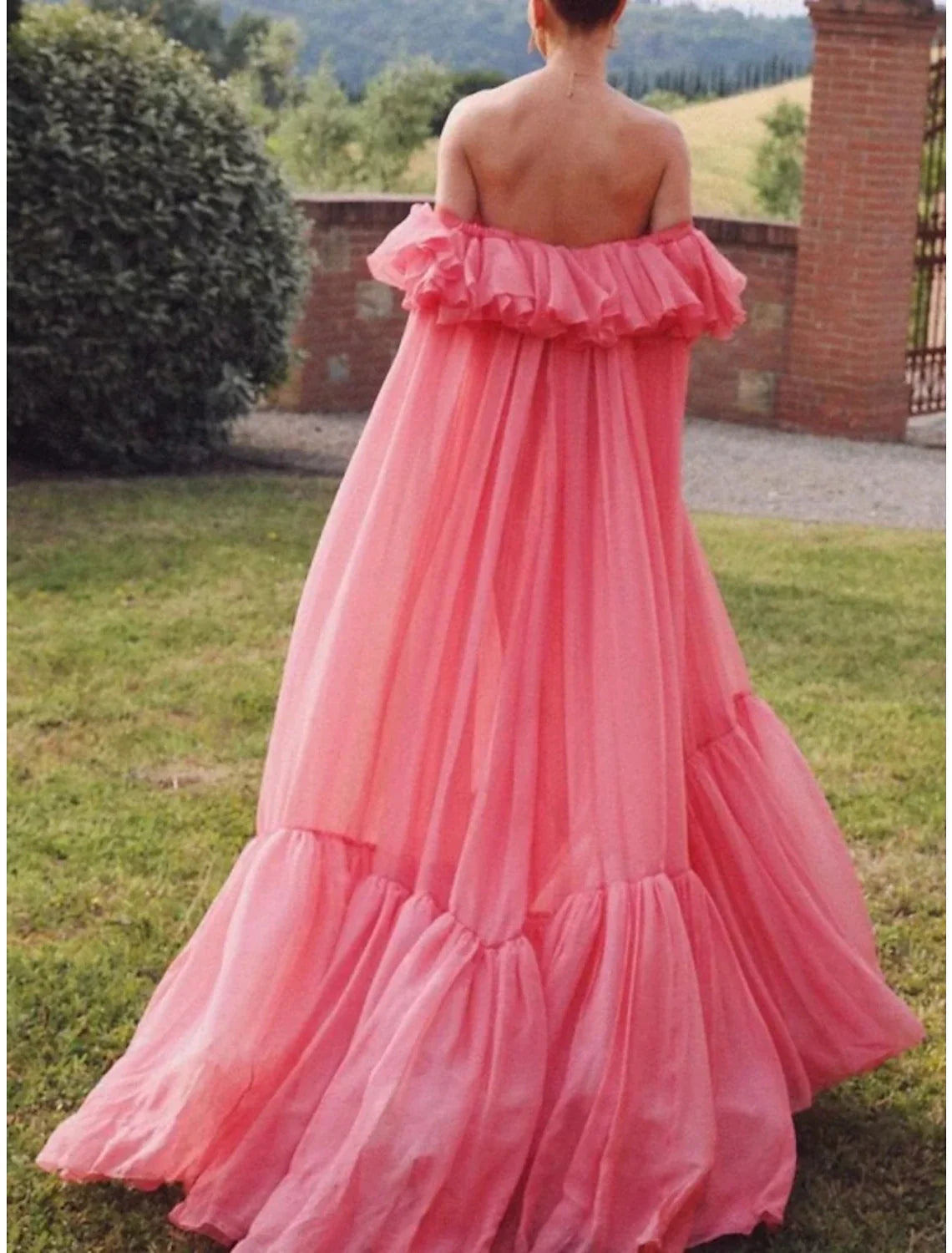 Sheath Off-Shoulder Tulle Short Sleeve Ruffled Mini Evening Gown - Chloe Dress