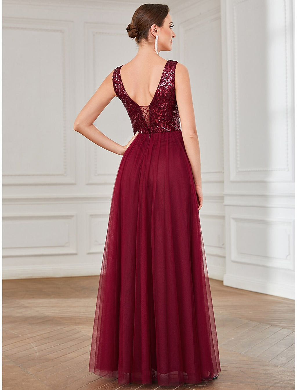 A-Line Tulle Sleeveless Floor-Length Wedding Dress - Chloe Dress