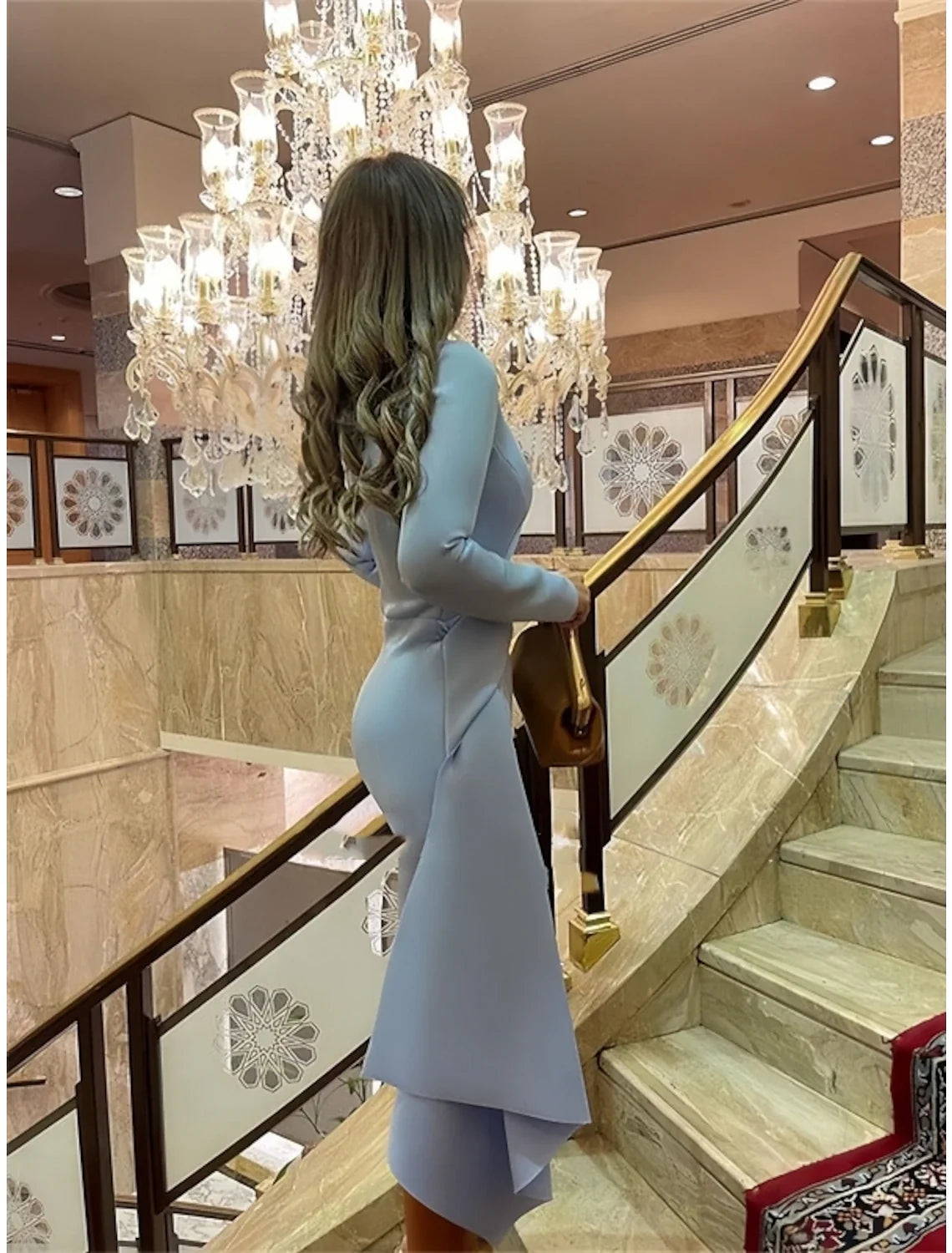 Sheath Long Sleeve Pleated Knee-Length Cocktail Dress - Chloe Dress