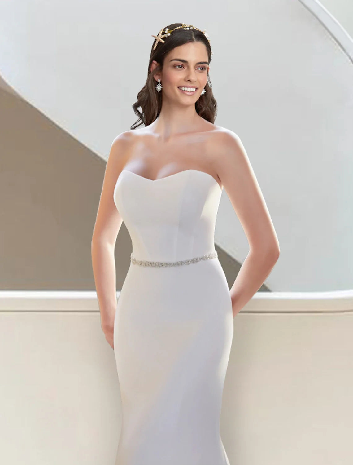 Sweetheart Train Wedding Gown - Chloe Dress