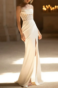 High Slit Wedding Dress - Chloe Dress