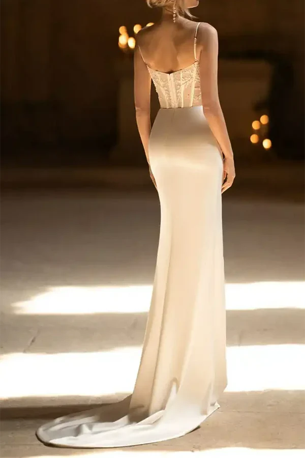 High Slit Wedding Dress - Chloe Dress