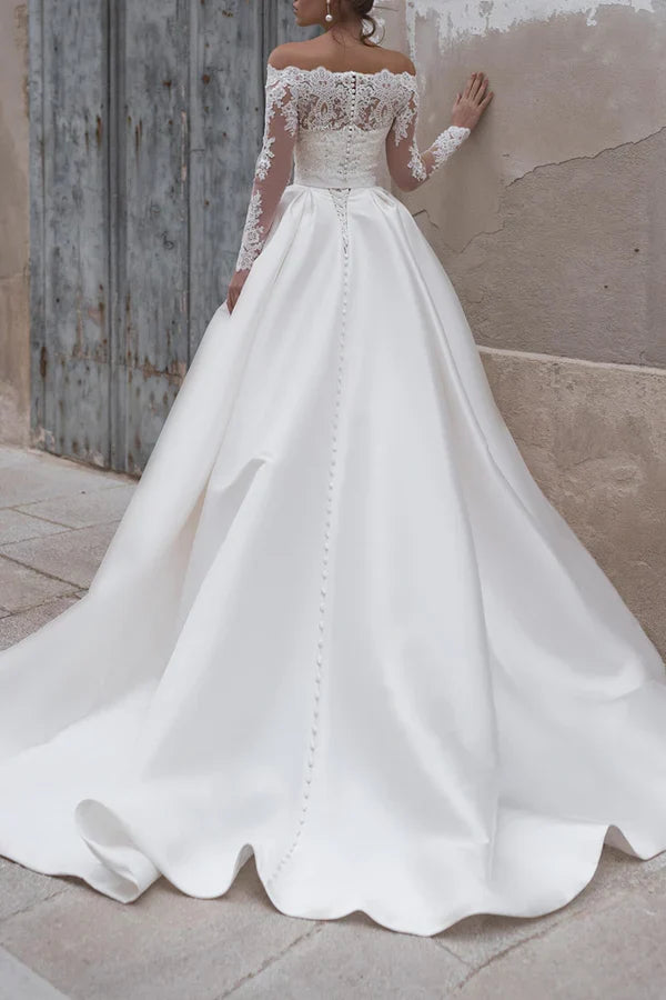 Satin Wedding Dress - Chloe Dress
