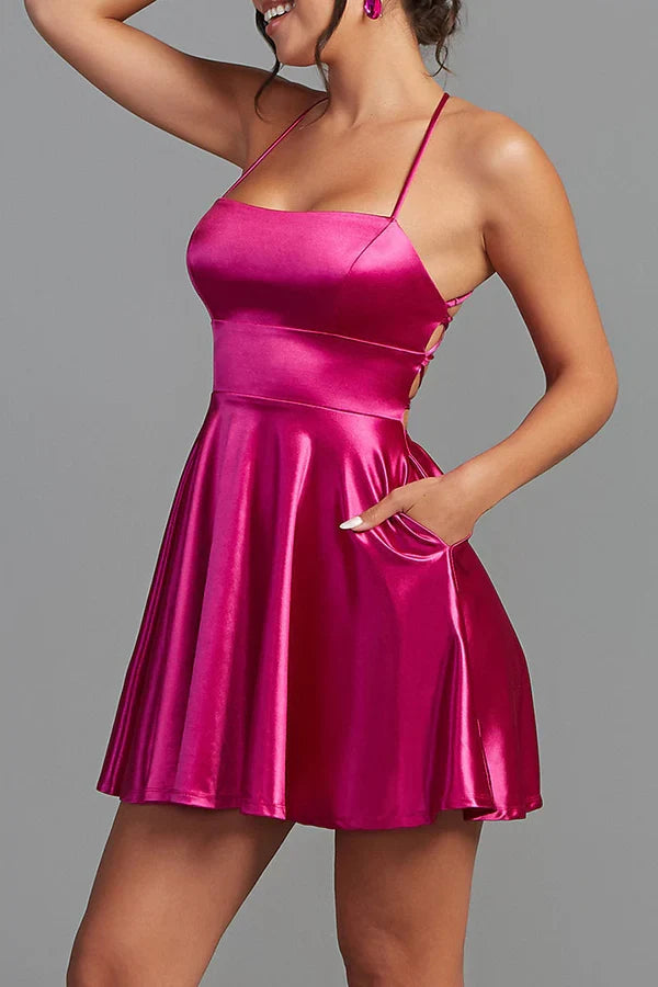 Satin Homecoming Dress - Chloe Dress