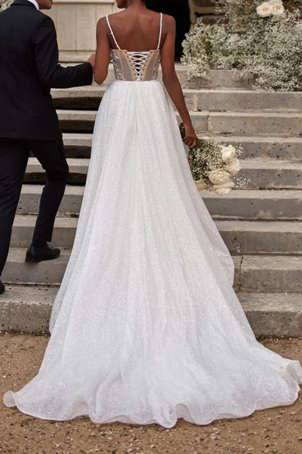 Sweetheart Train Wedding Dress - Chloe Dress