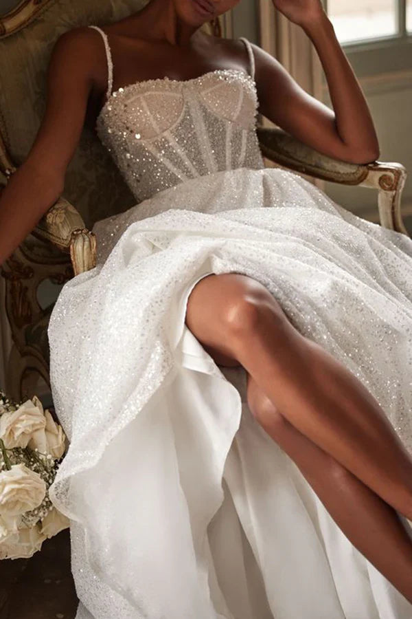 Sweetheart Train Wedding Dress - Chloe Dress