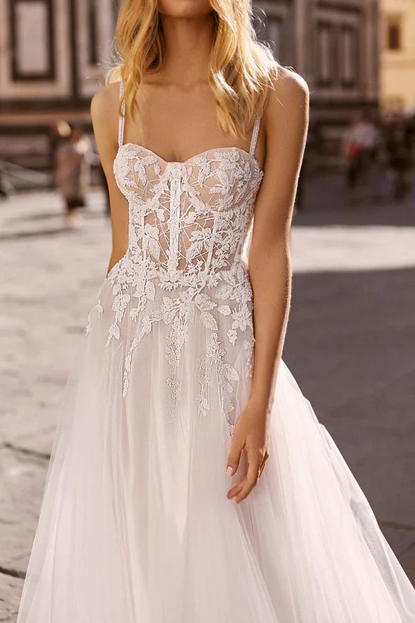 A-Line Lace Wedding Dress - Chloe Dress