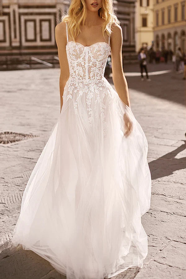 A-Line Lace Wedding Dress - Chloe Dress