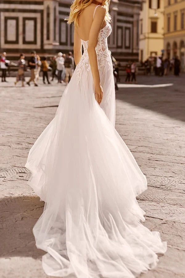 A-Line Lace Wedding Dress - Chloe Dress