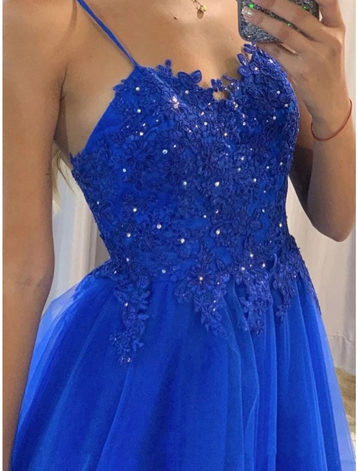 A-Line Sweetheart Tulle Sleeveless Backless Pleated Floor-Length Prom Dress - Chloe Dress