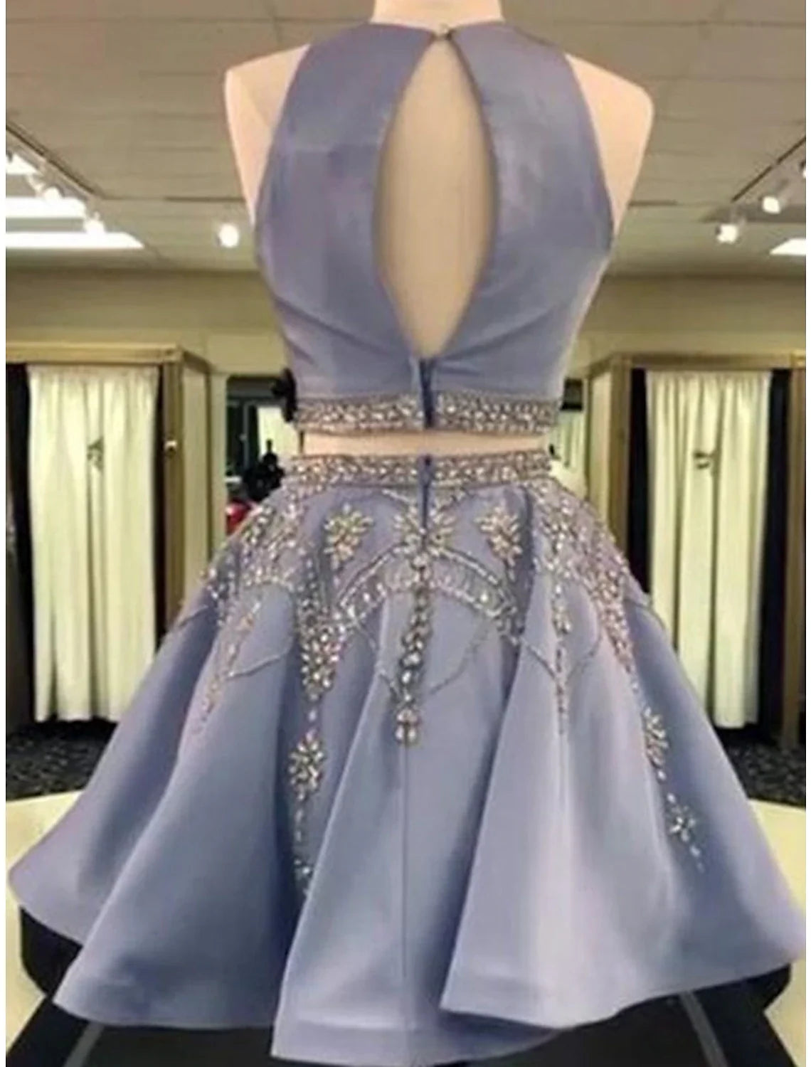 Satin Sleeveless Mini Homecoming Dress - Chloe Dress
