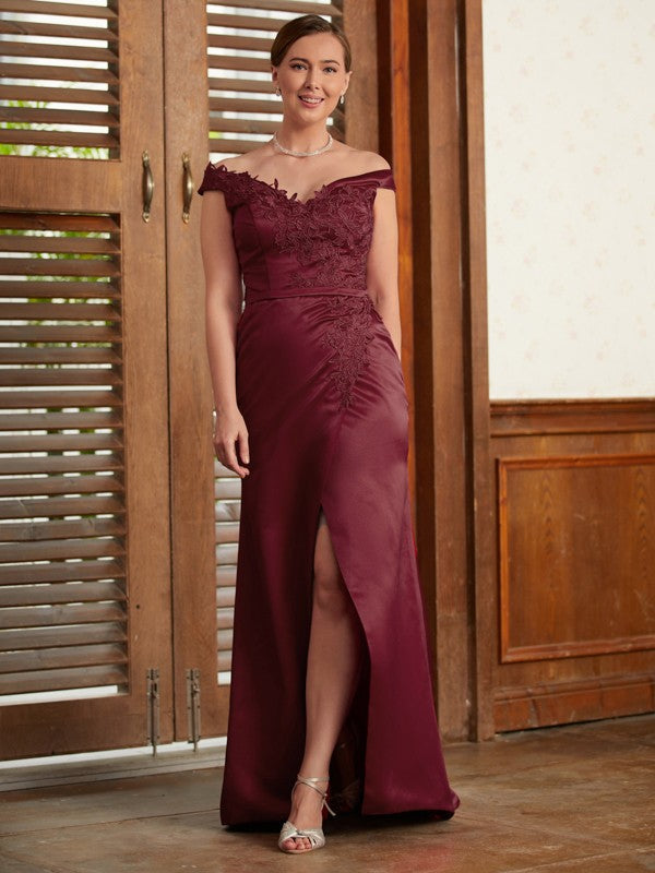 Sheath Satin Sleeveless Train Dress - Chloe Dress