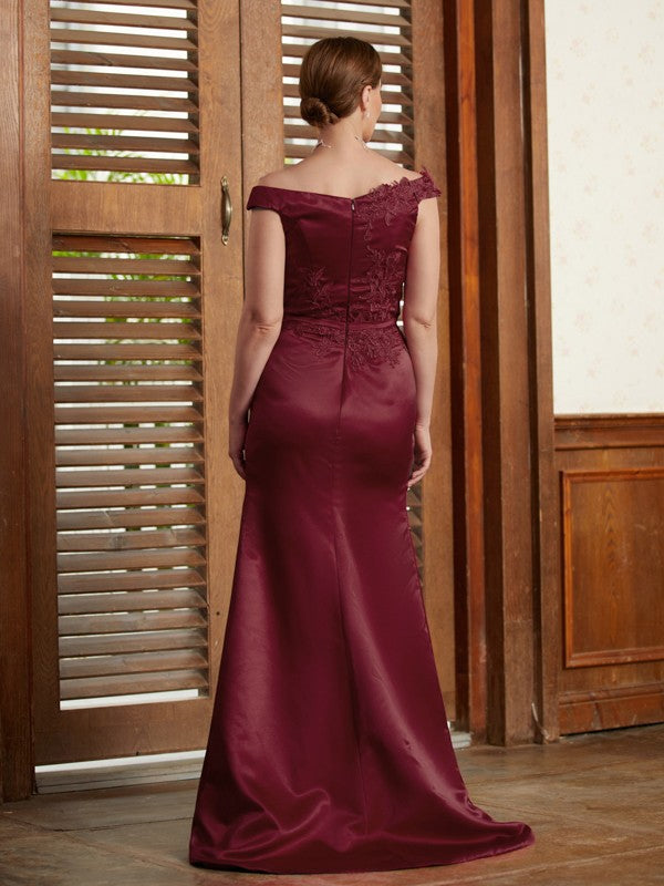 Sheath Satin Sleeveless Train Dress - Chloe Dress