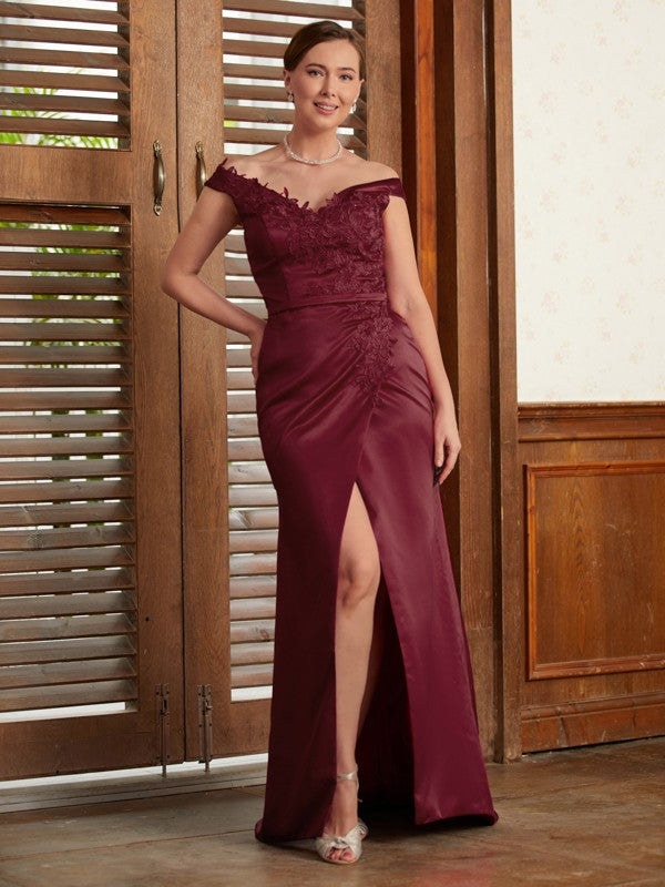 Sheath Satin Sleeveless Train Dress - Chloe Dress