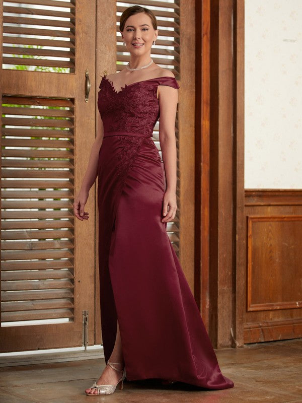 Sheath Satin Sleeveless Train Dress - Chloe Dress