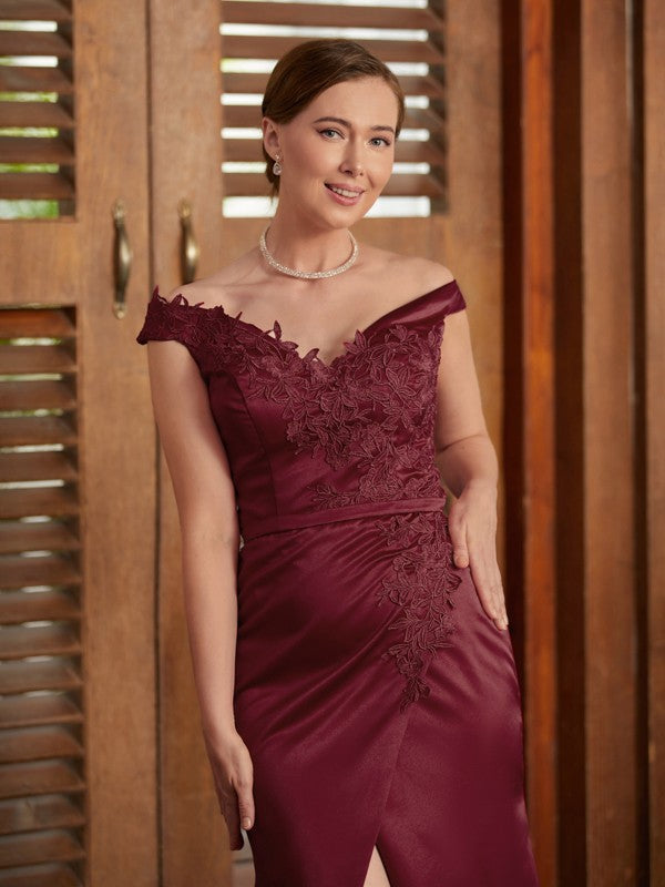 Sheath Satin Sleeveless Train Dress - Chloe Dress