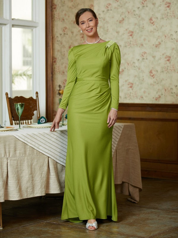 Sheath Jersey Long Sleeve Floor-Length Dress - Chloe Dress