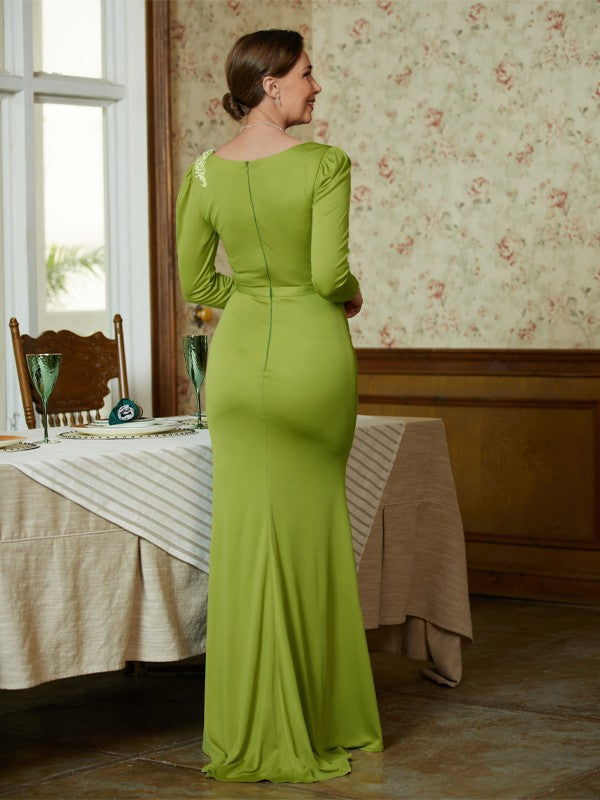 Sheath Jersey Long Sleeve Floor-Length Dress - Chloe Dress