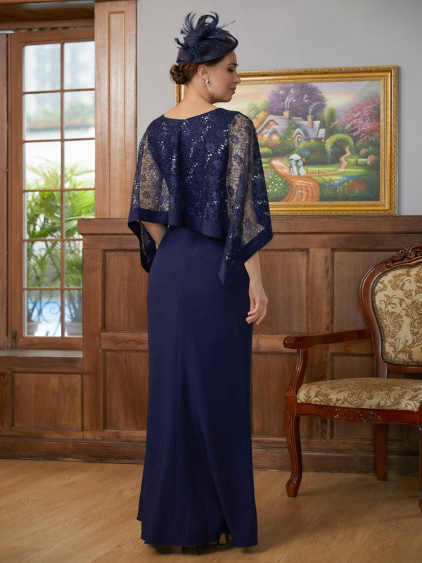 Sheath Crepe Sleeveless Floor-Length Dress - Chloe Dress