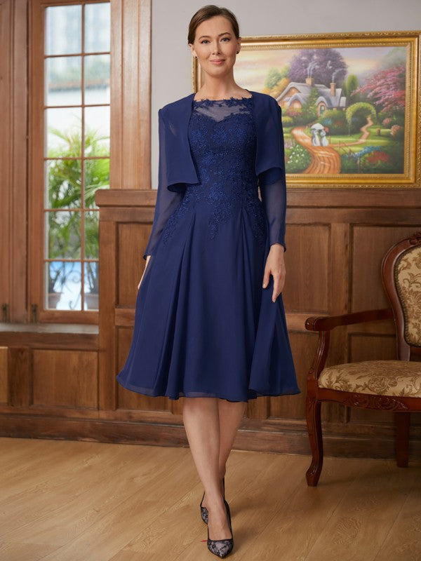 A-Line Chiffon Sleeveless Knee-Length Dress - Chloe Dress