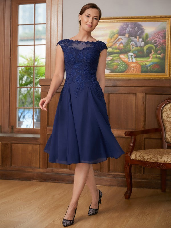 A-Line Chiffon Sleeveless Knee-Length Dress - Chloe Dress