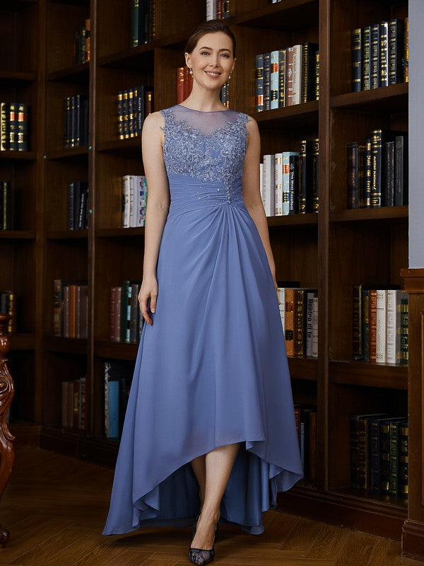 A-Line Chiffon Sleeveless Asymmetric Dress - Chloe Dress
