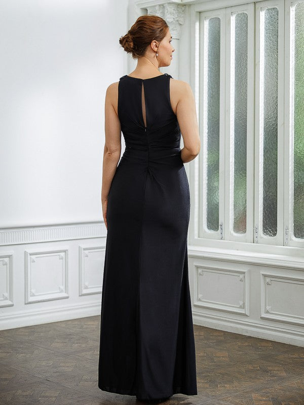 Sheath V-Neck Jersey Sleeveless Floor-Length Dress - Chloe Dress