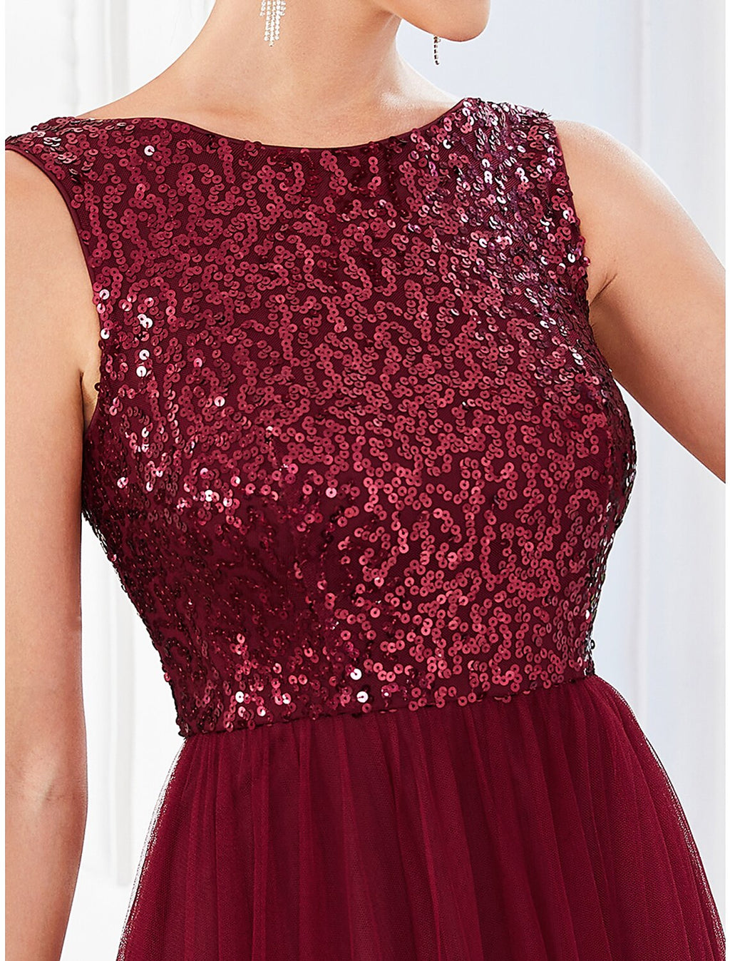 A-Line Tulle Sleeveless Floor-Length Wedding Dress - Chloe Dress
