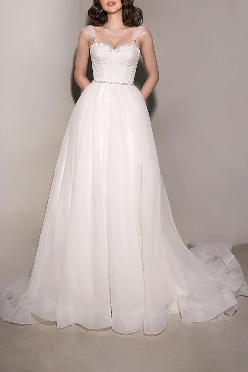 A-Line Sweetheart Mini Wedding Dress - Chloe Dress
