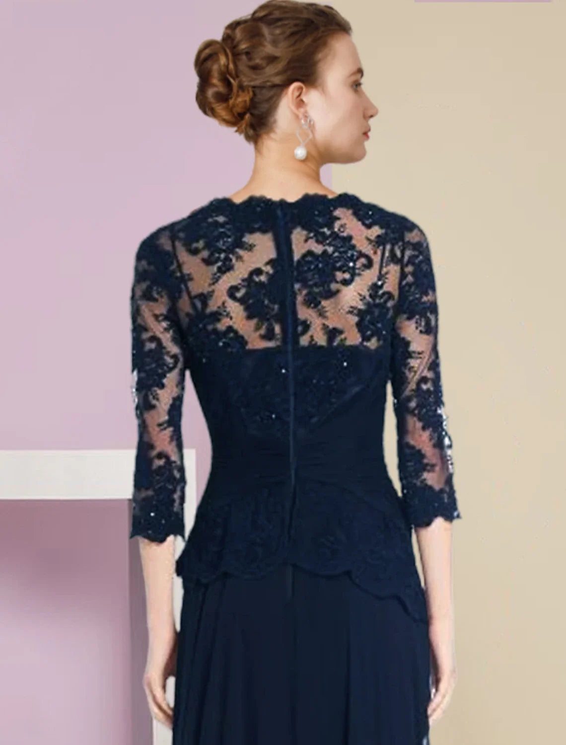 A-Line Chiffon Pleated Floor-Length Wedding Dress - Chloe Dress