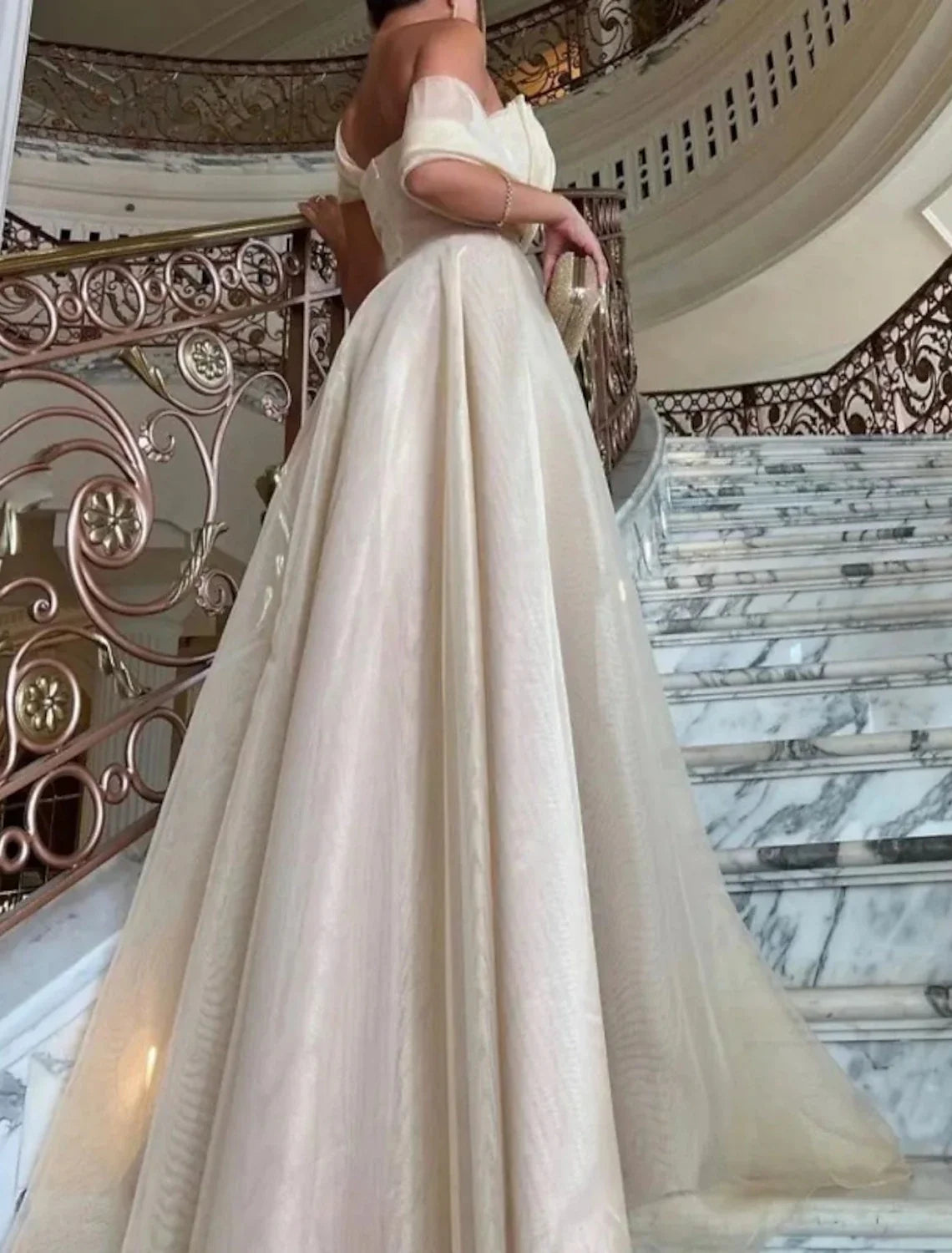 A-Line Square Neck Tulle Sleeveless Pleated Prom Dress - Chloe Dress