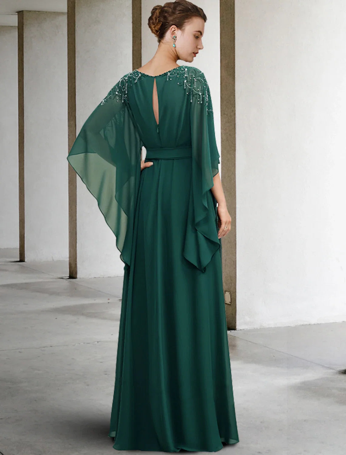 A-Line Chiffon Floor-Length Dress - Chloe Dress