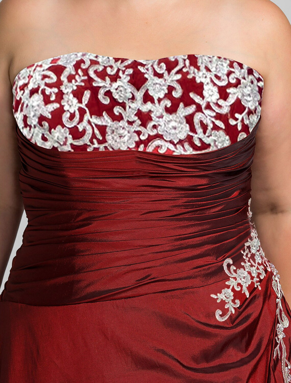 Ball Gown Strapless Sleeveless Applique Floor-Length Evening Gown - Chloe Dress