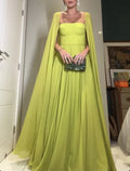 A-Line Strapless Chiffon Sleeveless Floor-Length Evening Gown - Chloe Dress