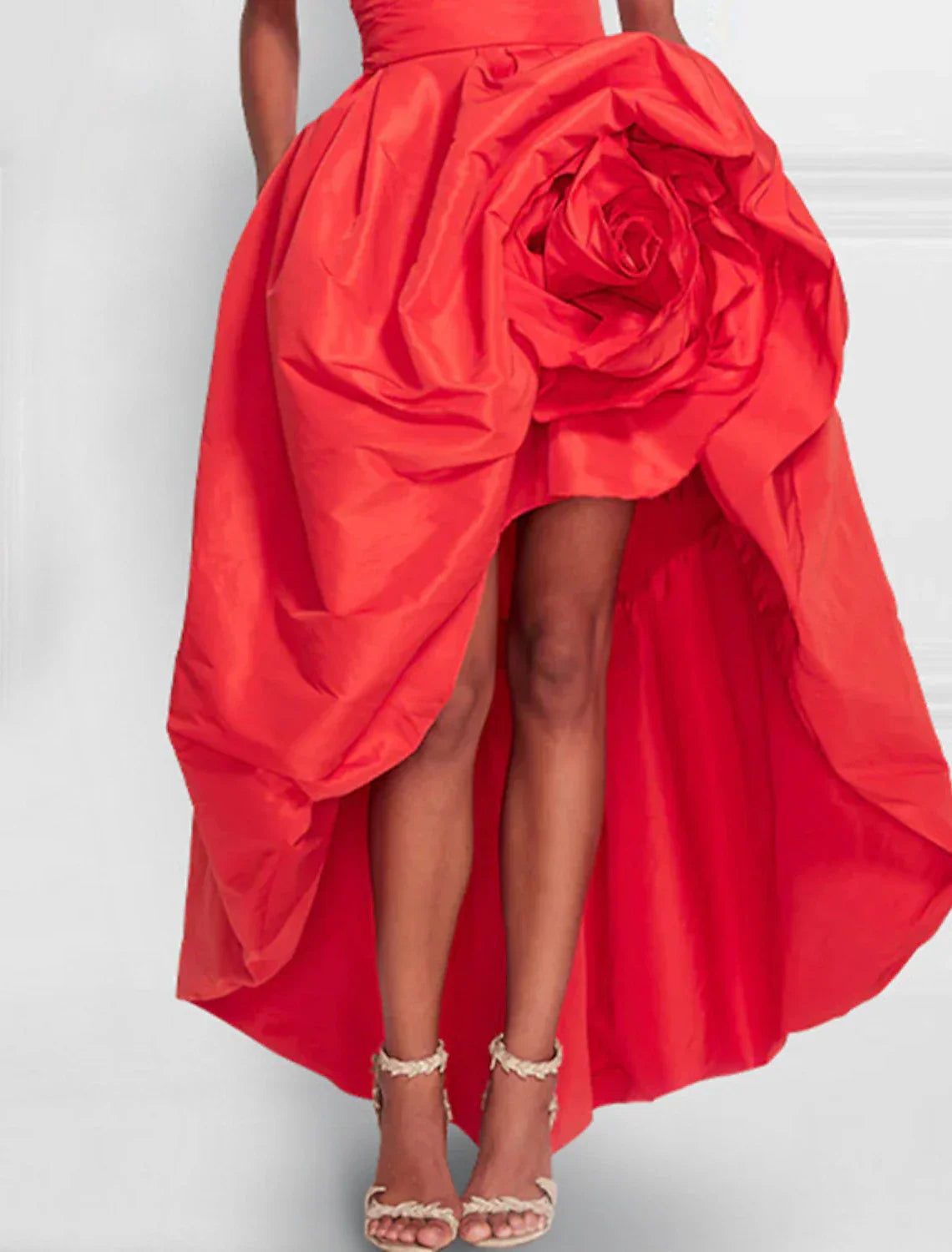 A-Line Strapless Satin Sleeveless Asymmetric Cocktail Dress - Chloe Dress