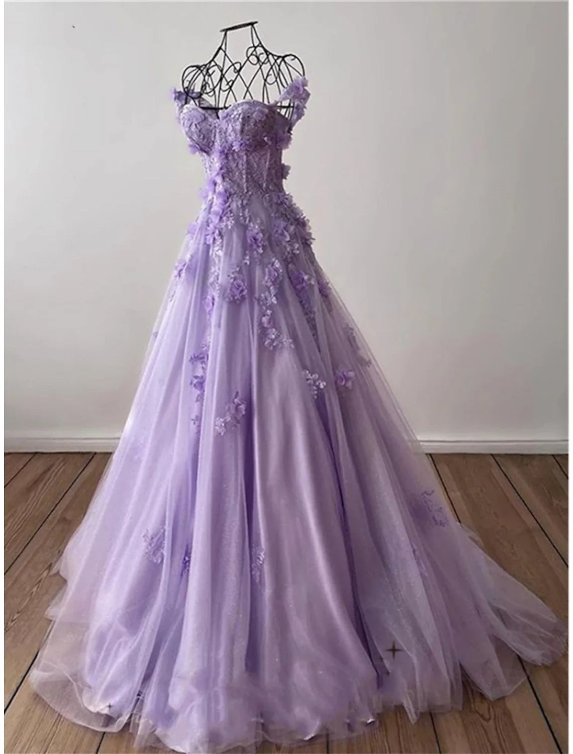 A-Line Sweetheart Tulle Sleeveless Pleated Prom Dress - Chloe Dress