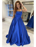 A-Line Strapless Satin Sleeveless Backless Pleated Prom Dress - Chloe Dress