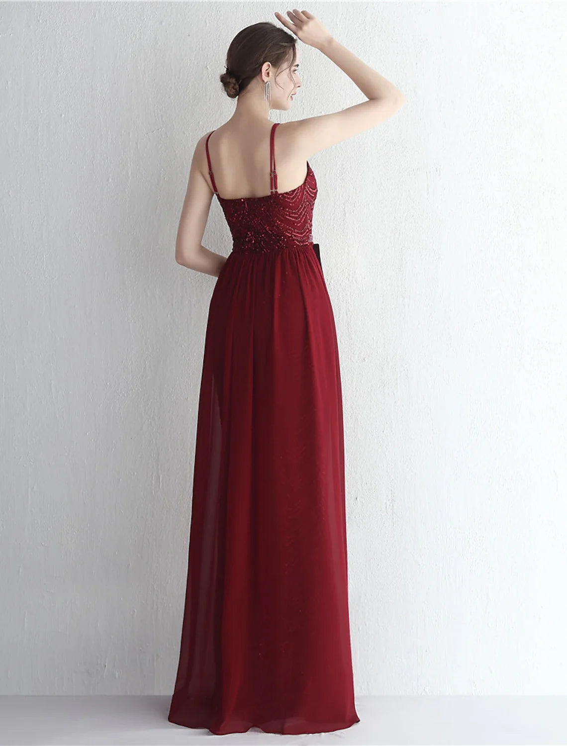 Mermaid Halter Chiffon Sleeveless Floor-Length Prom Dress - Chloe Dress