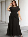 A-Line Chiffon Sleeveless Floor-Length Wedding Dress - Chloe Dress