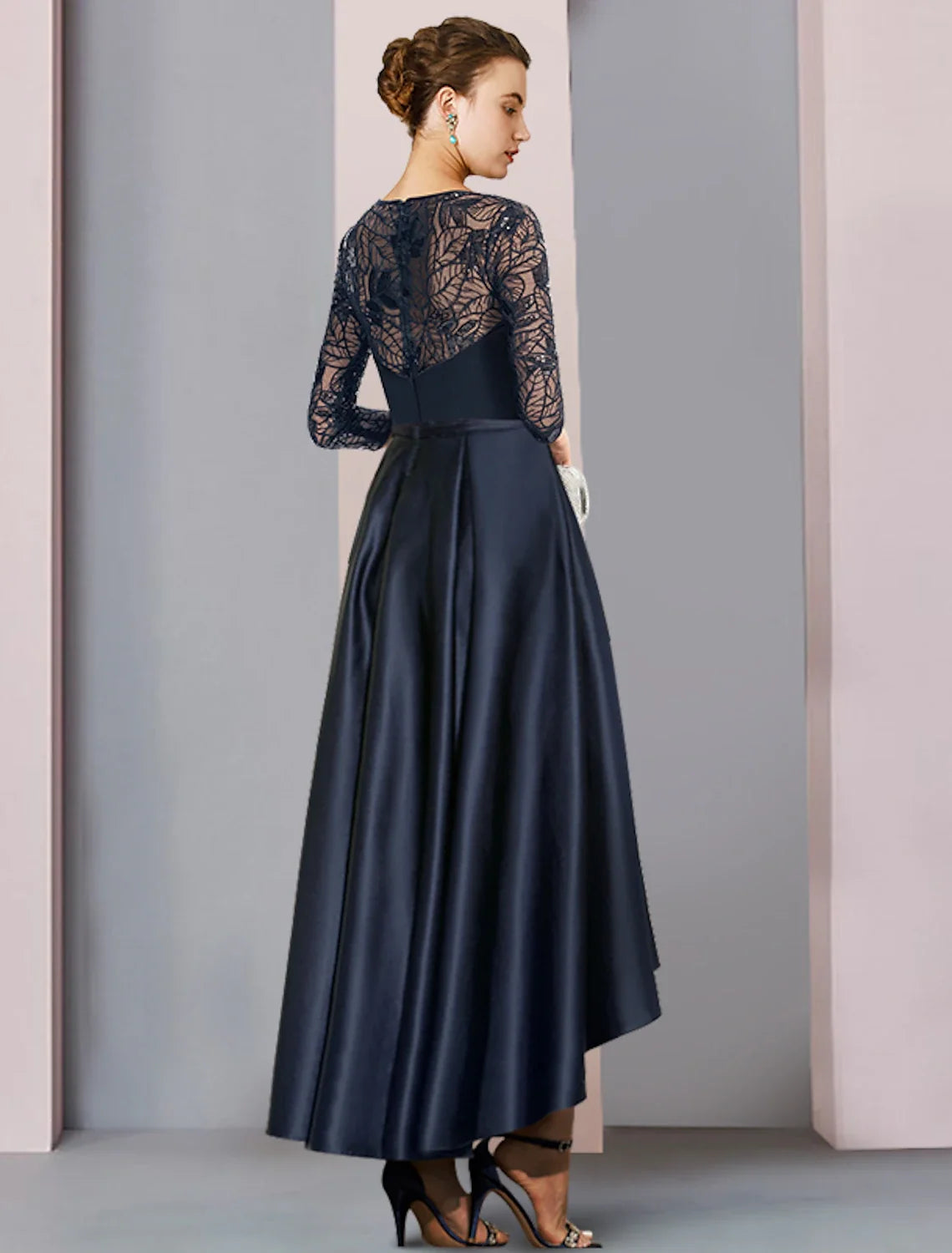 A-Line Satin Pleated Wedding Dress - Chloe Dress