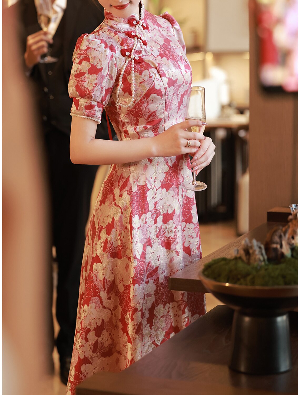 A-Line Satin Floor-Length Evening Gown - Chloe Dress