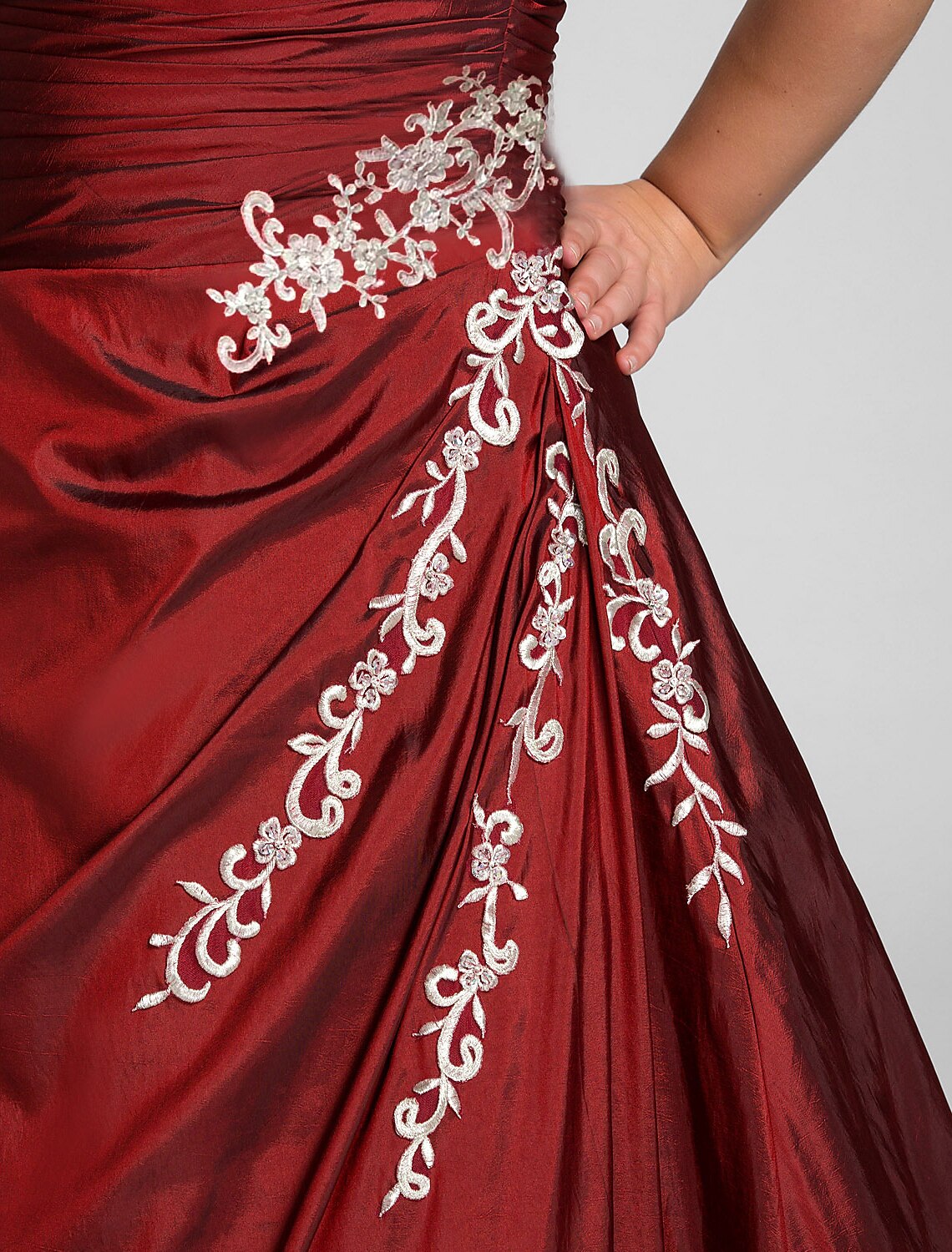 Ball Gown Strapless Sleeveless Applique Floor-Length Evening Gown - Chloe Dress