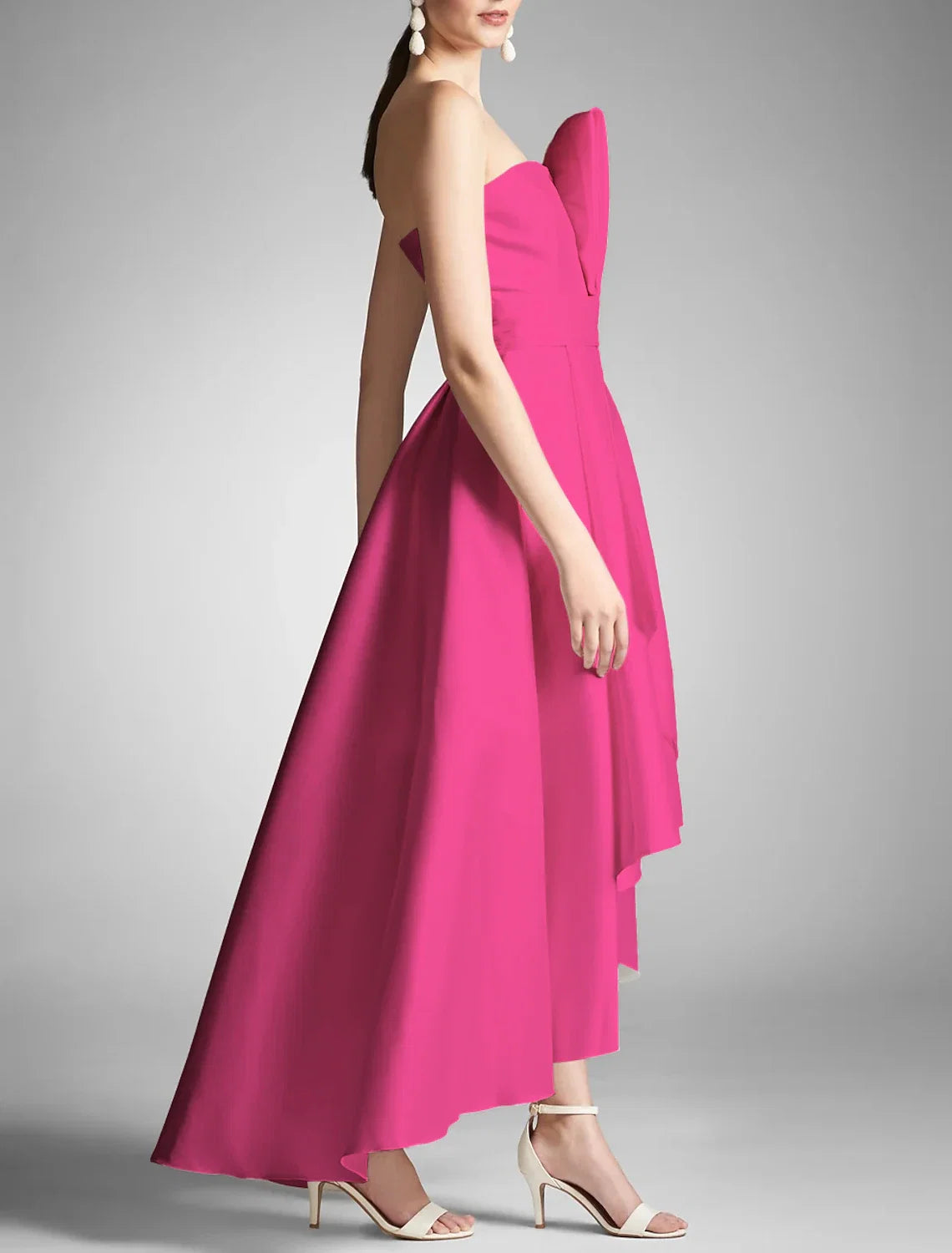 A-Line Strapless Sleeveless Asymmetric Prom Dress - Chloe Dress